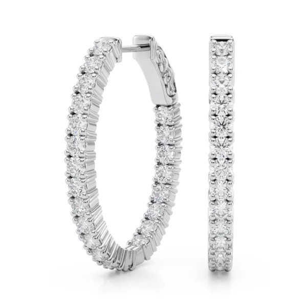 items Classic Eternal Lab Diamond Hoop earrings (2 1/5 ct. tw.)